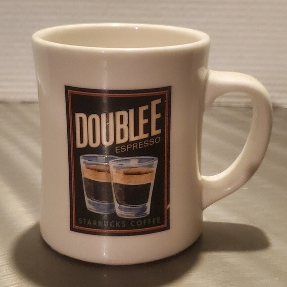 Vintage Starbucks Barista Series Coffee Mug 2002 DOUBLEE Espresso Handled Mug - Picture 3 of 10